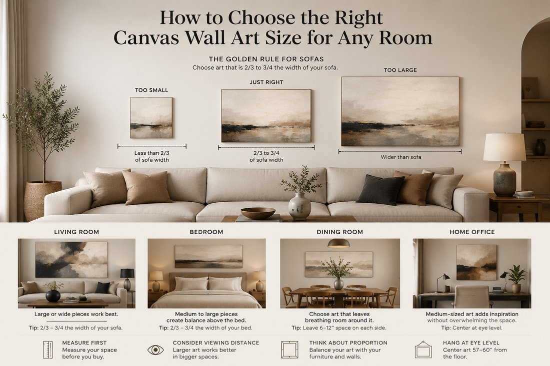 How to Choose the Right Canvas Wall Art Size for Any Room