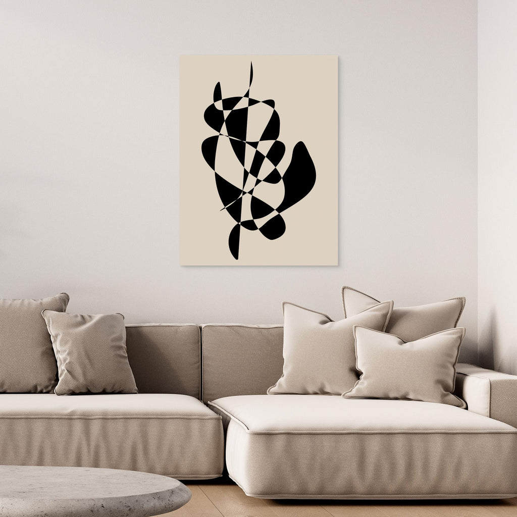 Abstract Black Shapes Artwork