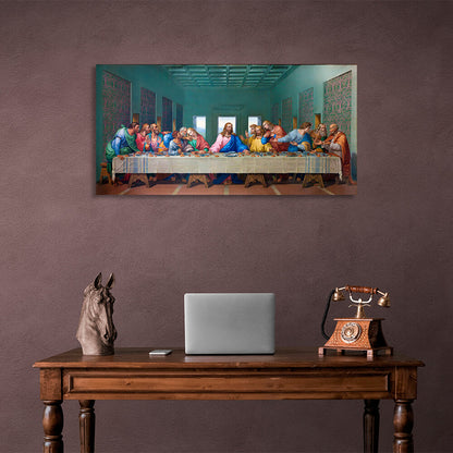 Reproduction The Last Supper color brighter than the original Reproduction Canvas Wall Art Print