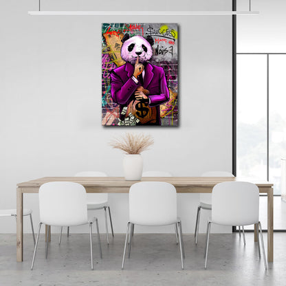 For motivation Money Panda Make the noise Motivational Canvas Wall Art Print