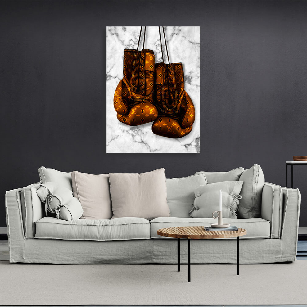 For motivation LV boxing gloves Motivational Canvas Wall Art Print