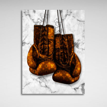 For motivation LV boxing gloves Motivational Canvas Wall Art Print