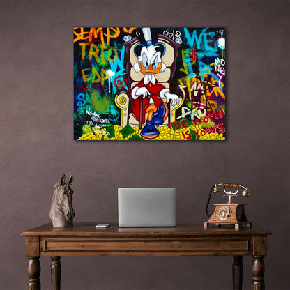 Scrooge The world belongs to you Inspirational Canvas Wall Art Print