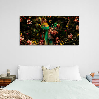 Interior The girl in the jungle Canvas Wall Art Print