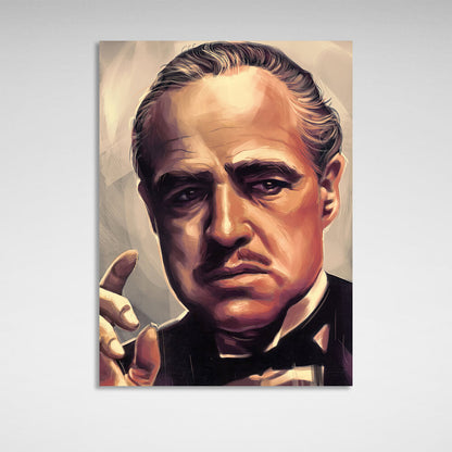 The Godfather portrait Canvas Wall Art Print