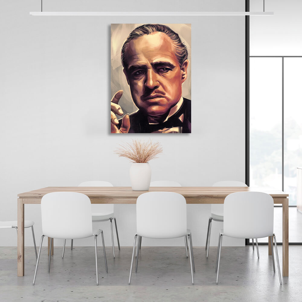 The Godfather portrait Canvas Wall Art Print