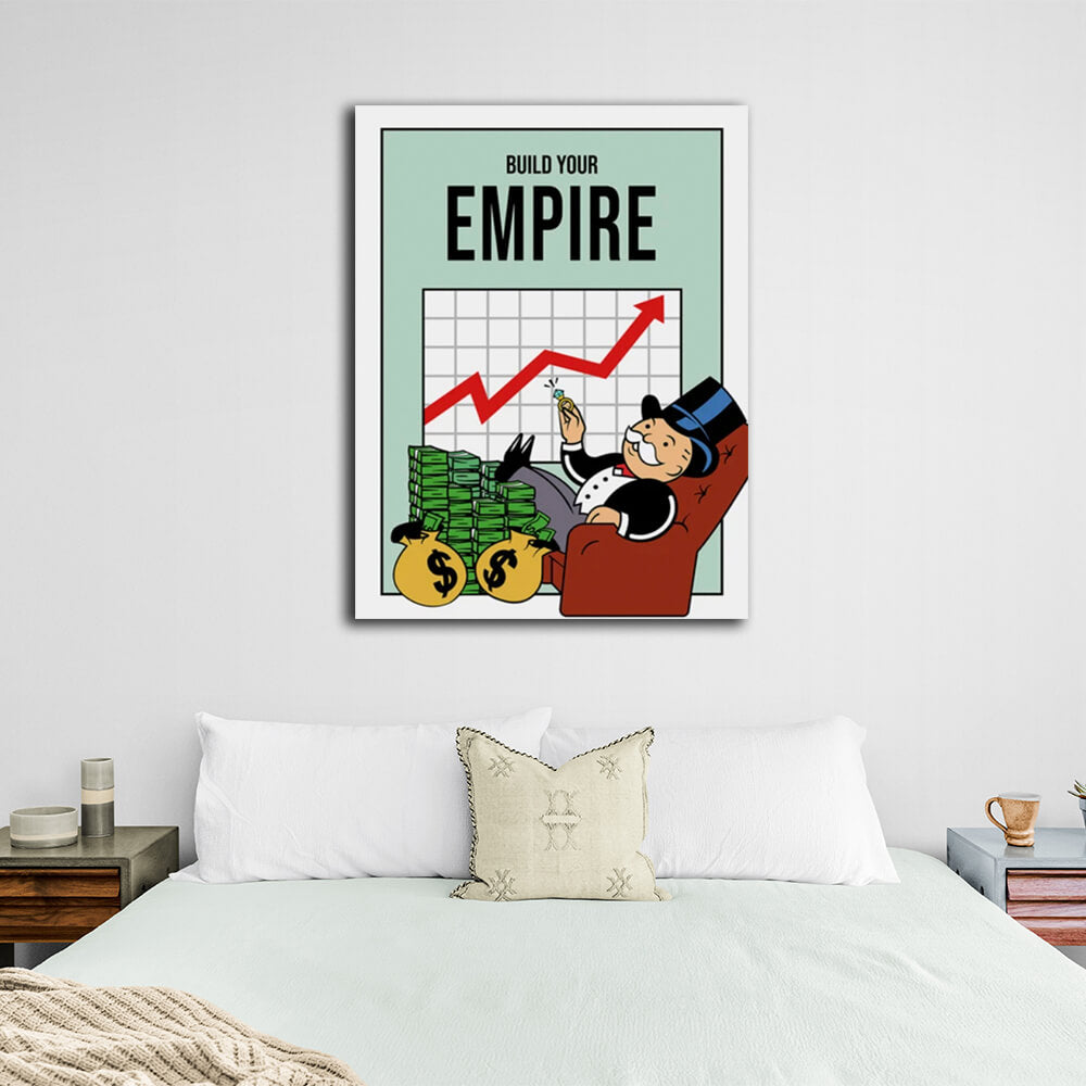 Monopoly Build Your Empire Canvas Wall Art Print