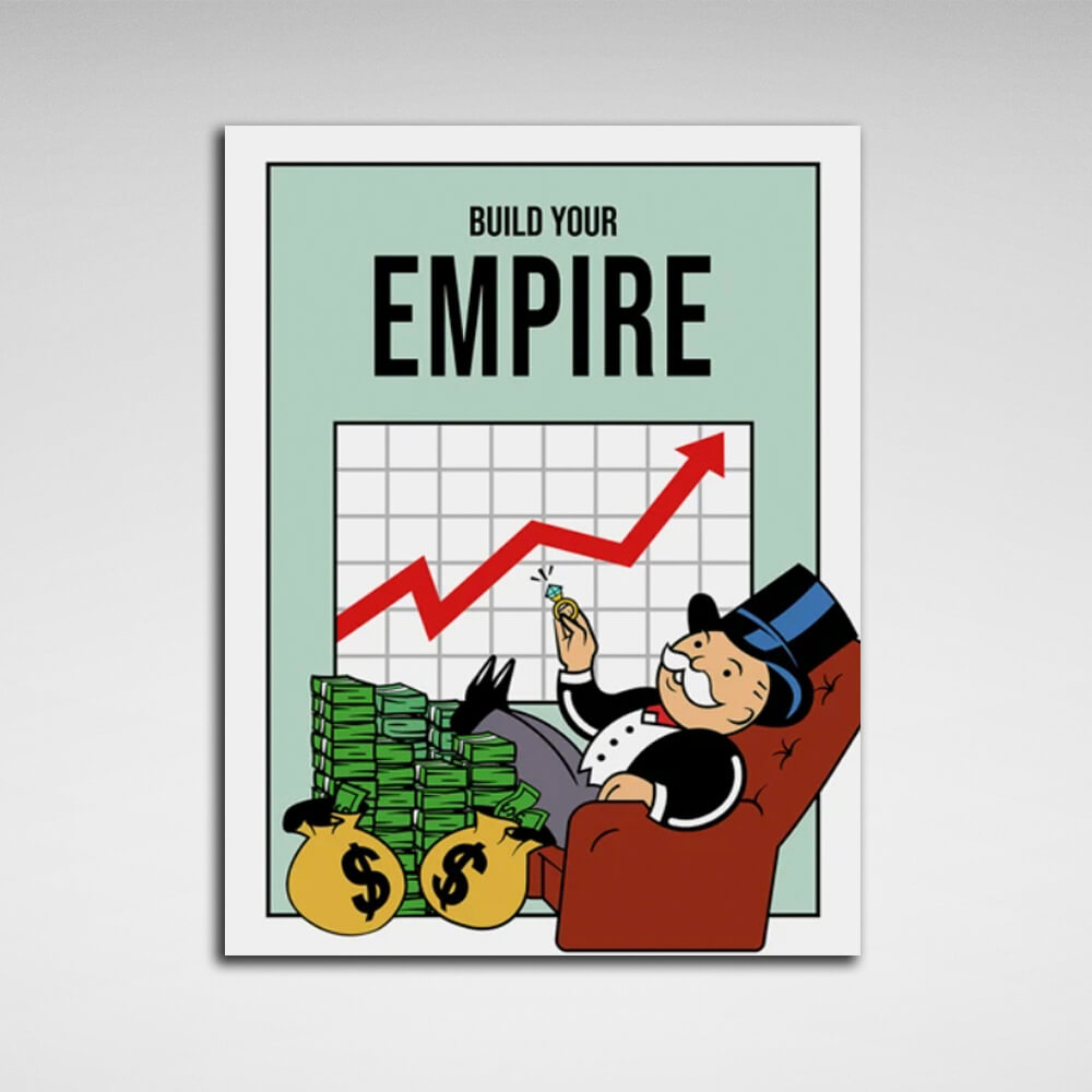 Monopoly Build Your Empire Canvas Wall Art Print