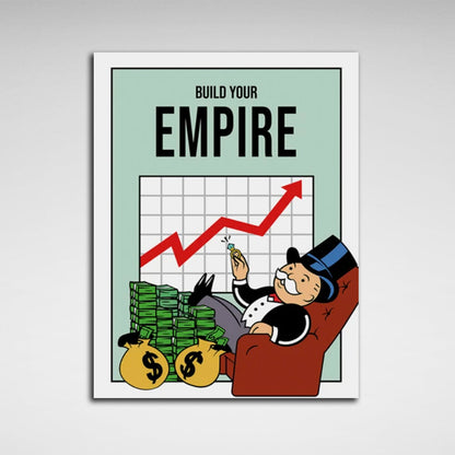 Monopoly Build Your Empire Canvas Wall Art Print