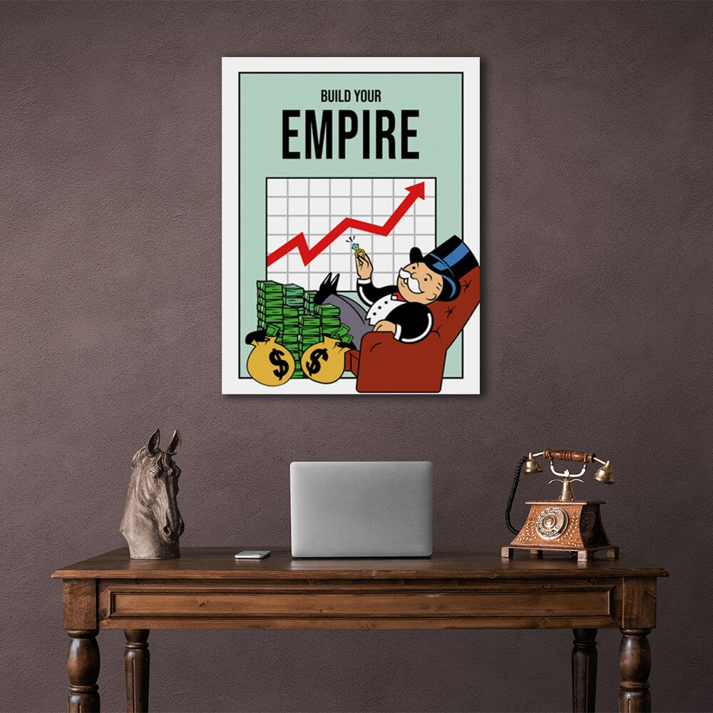 Monopoly Build Your Empire Canvas Wall Art Print