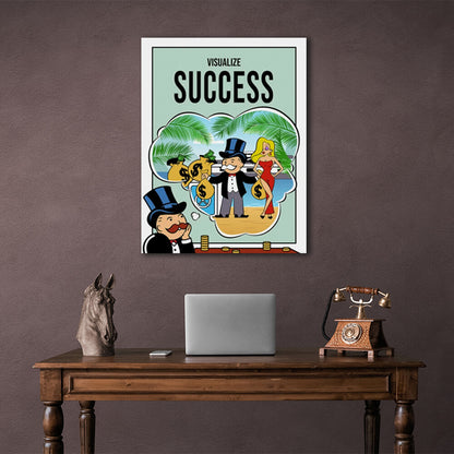 Monopoly Visualize Success Canvas Wall Art Print