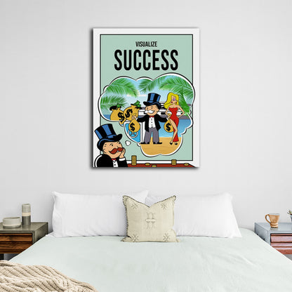 Monopoly Visualize Success Canvas Wall Art Print