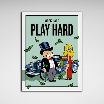 Monopoly Grown-up Play Canvas Wall Art Print