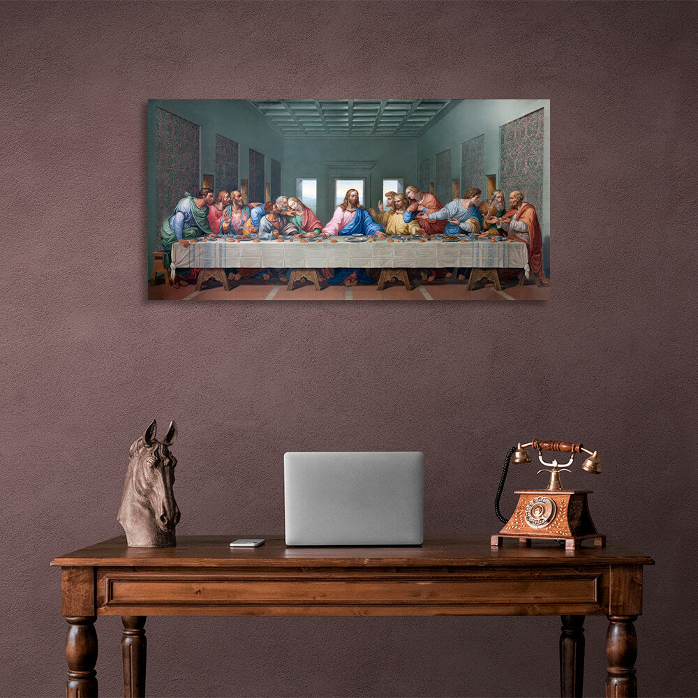 Reproduction The Last Supper original color Reproduction Canvas Wall Art Print