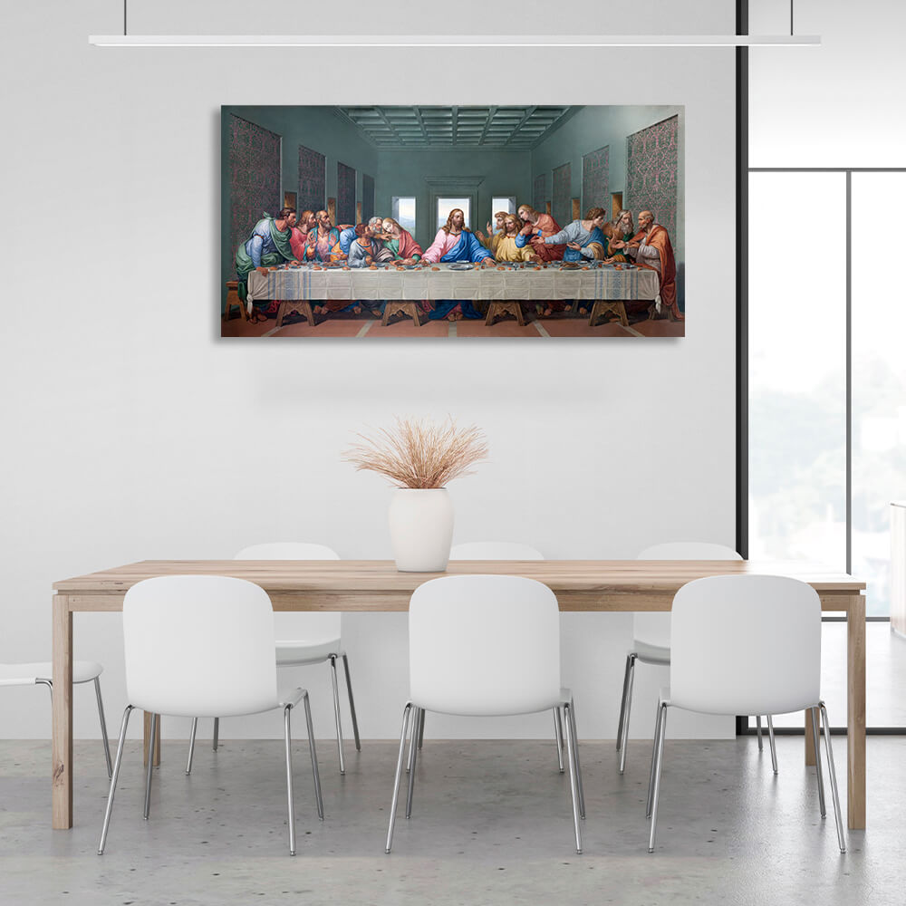 Reproduction The Last Supper original color Reproduction Canvas Wall Art Print