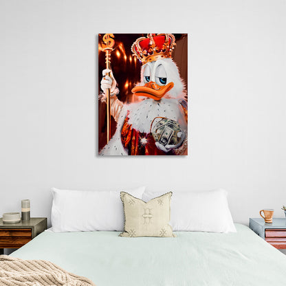 Scrooge the king of the dollar bomb balloon Inspirational Canvas Wall Art Print