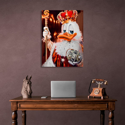 Scrooge the king of the dollar bomb balloon Inspirational Canvas Wall Art Print