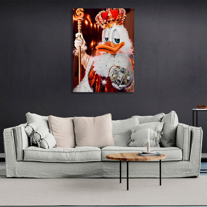 Scrooge the king of the dollar bomb balloon Inspirational Canvas Wall Art Print