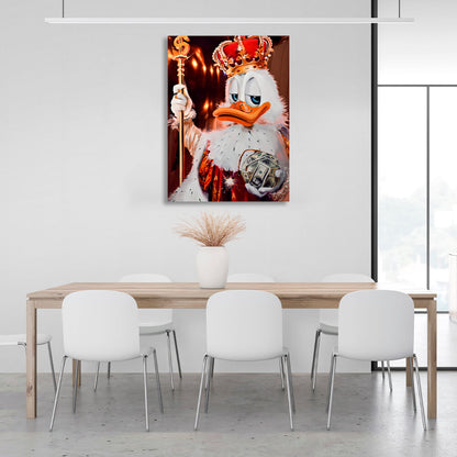 Scrooge the king of the dollar bomb balloon Inspirational Canvas Wall Art Print