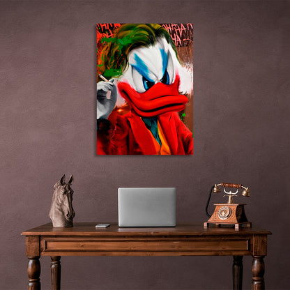 Scrooge Joker Inspirational Canvas Wall Art Print