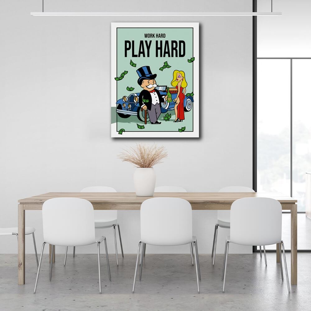 Monopoly Grown-up Play Canvas Wall Art Print