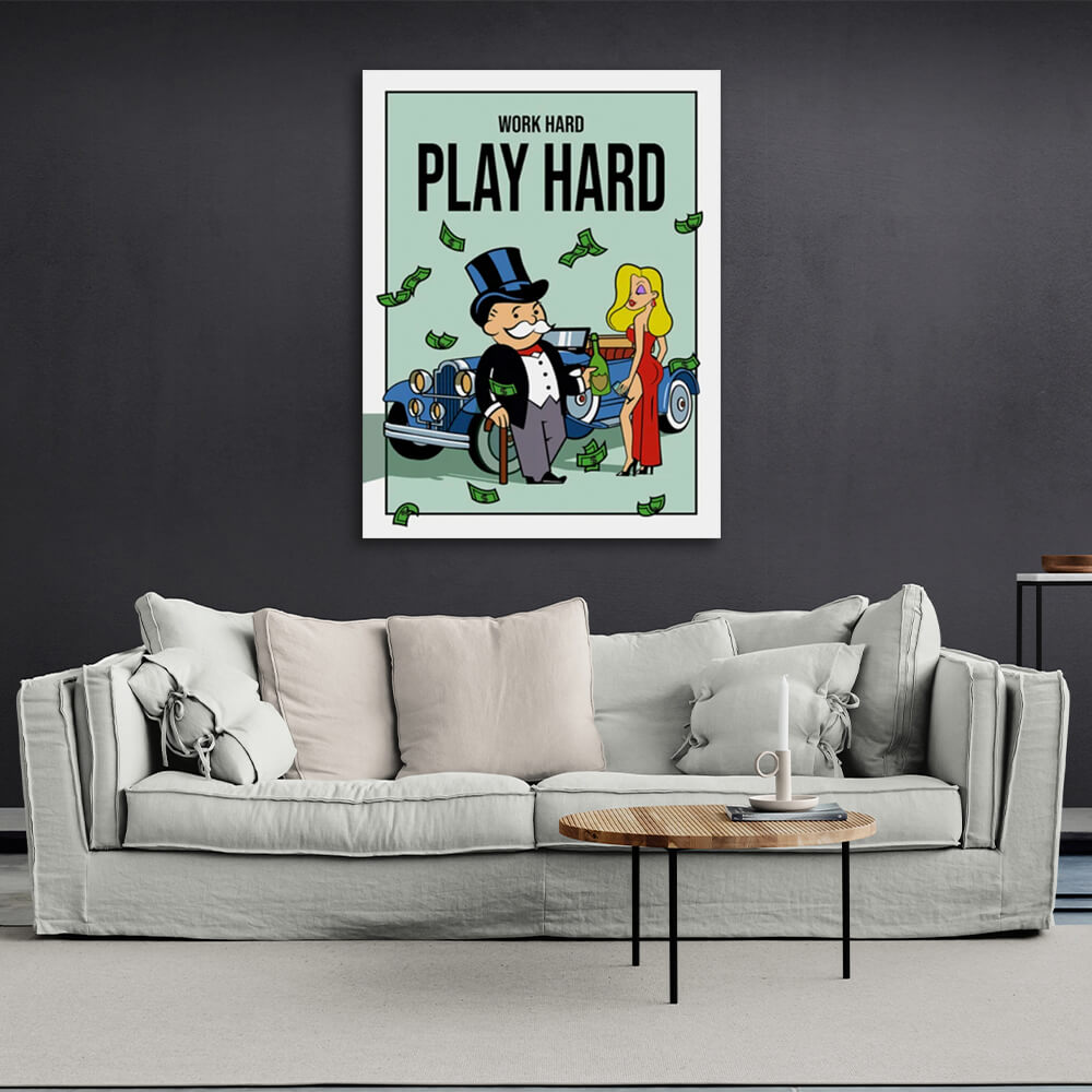 Monopoly Grown-up Play Canvas Wall Art Print