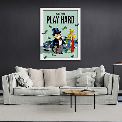 Monopoly Grown-up Play Canvas Wall Art Print