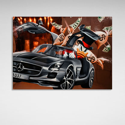 Scrooge Mercedes Inspirational Canvas Wall Art Print