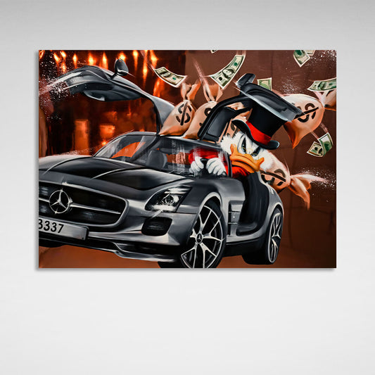 Scrooge Mercedes Inspirational Canvas Wall Art Print