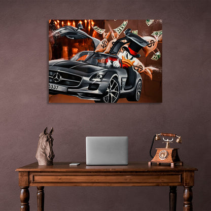 Scrooge Mercedes Inspirational Canvas Wall Art Print