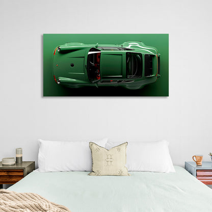 Car Green Porsche 911 Canvas Wall Art Print