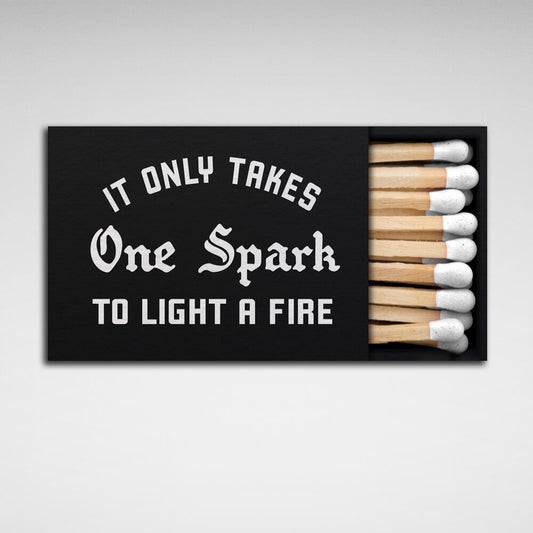 To motivate Matches white Motivational Canvas Wall Art Print