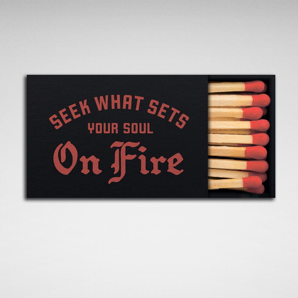 To motivate Matches red Motivational Canvas Wall Art Print