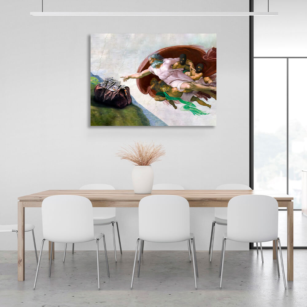 The creation of money Inspirational Canvas Wall Art Print