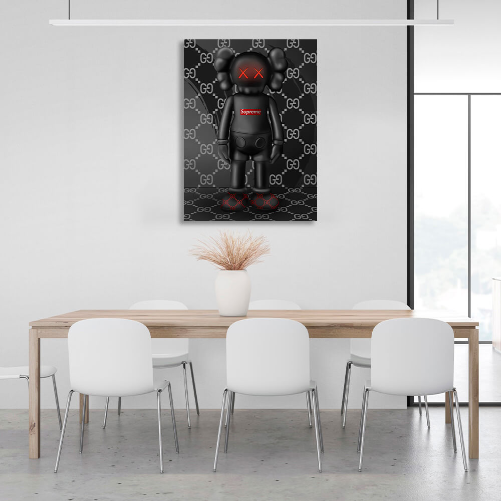 Doll KAWS Suprim Gucci Canvas Wall Art Print