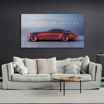 To motivate The best or nothing maybach Motivational Canvas Wall Art Print