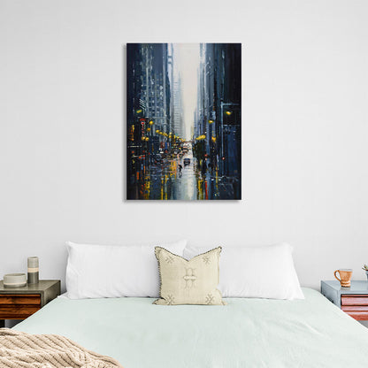 Rainy New York City Canvas Wall Art Print