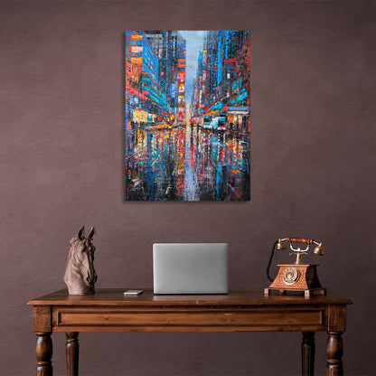 Rainy New York City 3 Canvas Wall Art Print