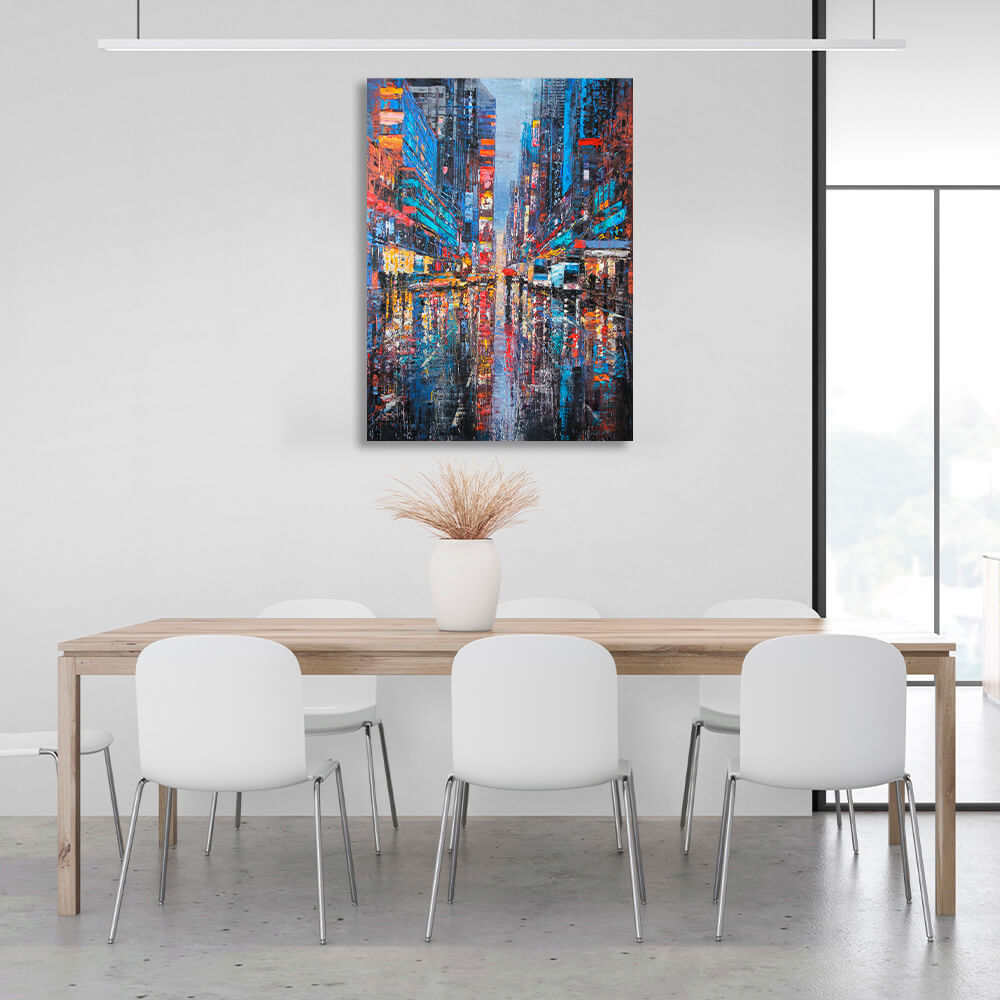 Rainy New York City 3 Canvas Wall Art Print