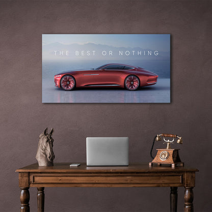 To motivate The best or nothing maybach Motivational Canvas Wall Art Print