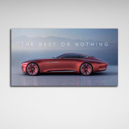 To motivate The best or nothing maybach Motivational Canvas Wall Art Print