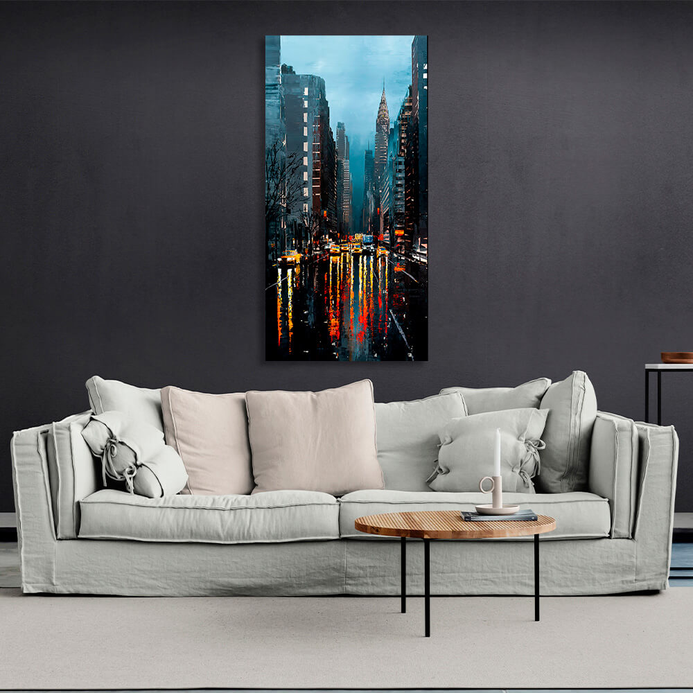 Evening New York 3 Canvas Wall Art Print