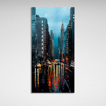 Evening New York 3 Canvas Wall Art Print