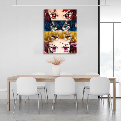 Anime Eye Blade Demon Slayer Canvas Wall Art Print