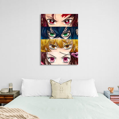 Anime Eye Blade Demon Slayer Canvas Wall Art Print