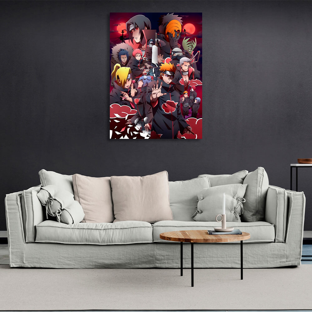 Naruto anime characters Canvas Wall Art Print