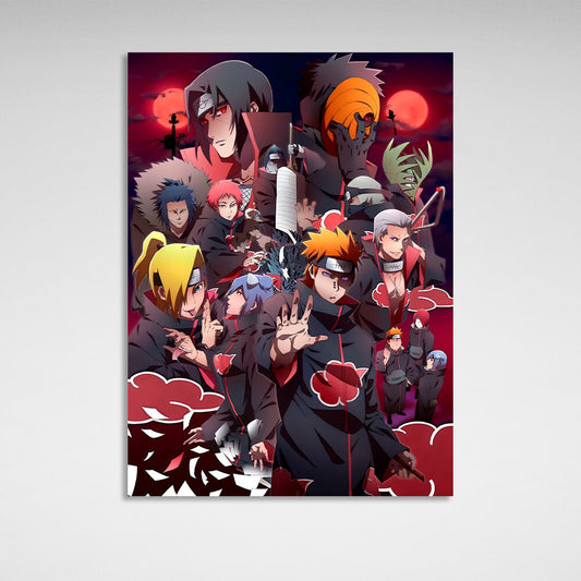 Naruto anime characters Canvas Wall Art Print