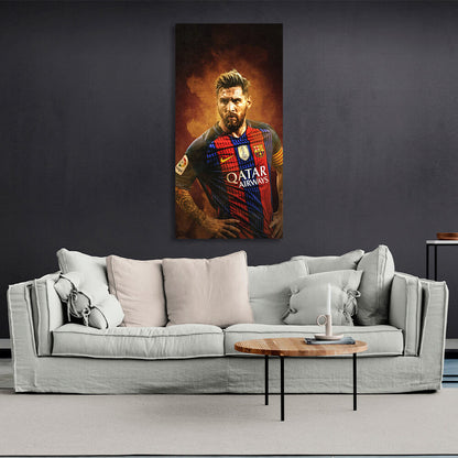 Footballer Lionel Messi Barcelona Canvas Wall Art Print