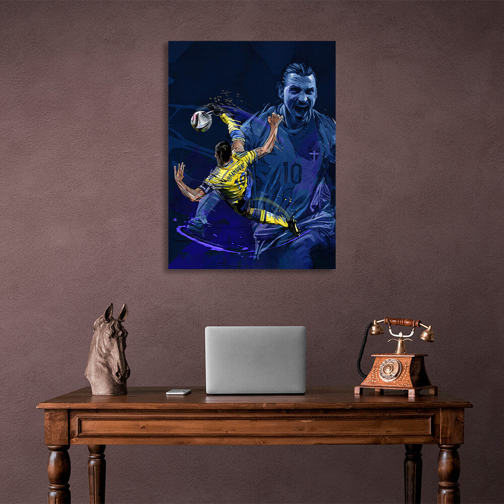 Footballer Zlatan Ibrahimovic Canvas Wall Art Print