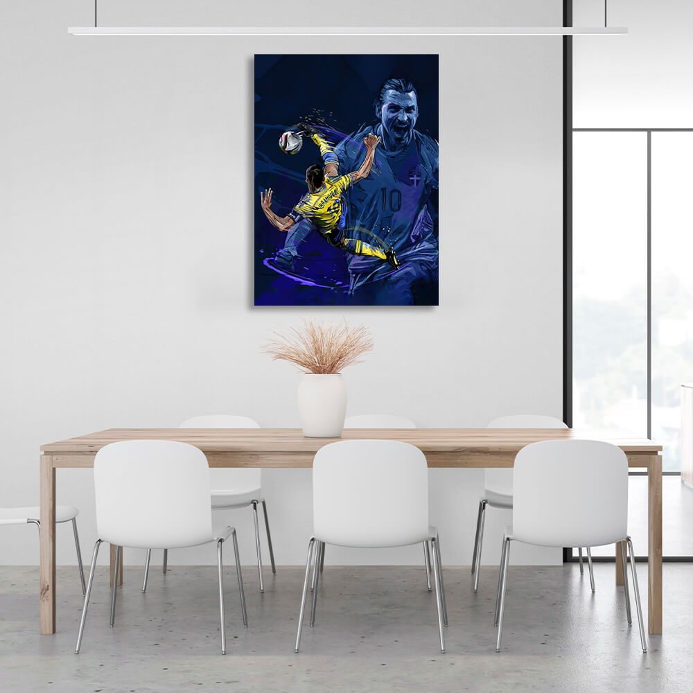 Footballer Zlatan Ibrahimovic Canvas Wall Art Print